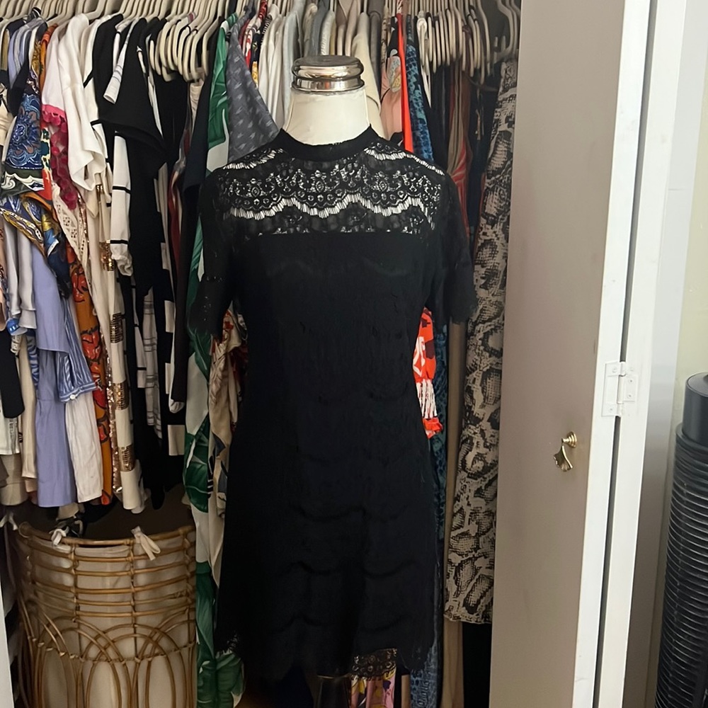 Forever 21 Black Eyelash Lace Dress